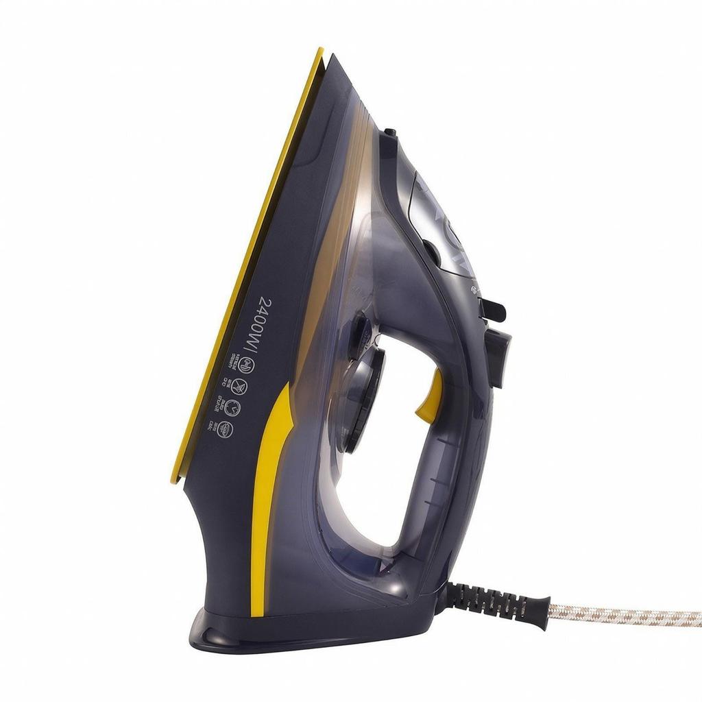 Corded Steam Iron Ergonomic 2400W AntiDrip for Clothing Maintenance, Household Laundry,