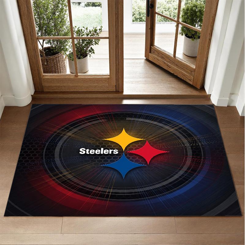 Covor din Catifea Cristal cu Design Pittsburgh Steelers Covoraș Decorativ Moale pentru Dormitor Intrare