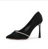 Fine heel shoes single shoes women's 2026 spring new French pointed head shallow mouth versatile Mary Jane high heel bag head sandals