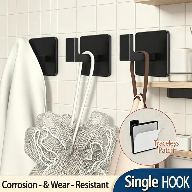1-4pcs Strong Adhesive Wall Hook Hanging Coat Rack Clothes Hanger Bathroom Towel Holder Kitchen Shower Robe Holder SNJ010
