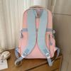 New High-value, Fresh and Sweet College Contrasting Color Splicing Backpack, Lightweight Backpack for Junior High School Students