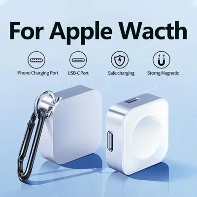 Taşınabilir Kablosuz Saat Şarj Cihazı Type C 8pin İki Arayüz Apple Watch S10 9 8 7 6 5 4 3 2 1 SE Ultra Ultra2 Serisi İçin Hızlı Şarj Cihazı