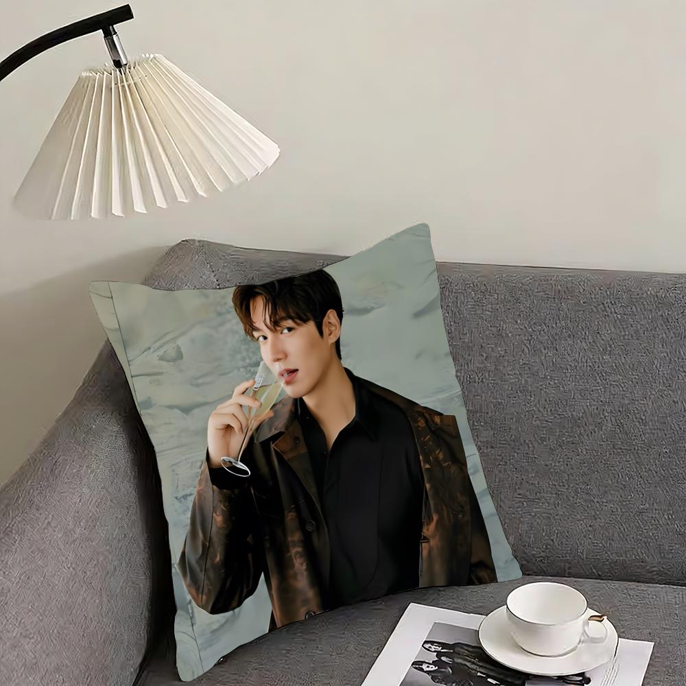 korean Lee MinHo Cushion Cover Reversible Plush Pillow Cover – For car, sofa, bedroom, perfect as a gift.