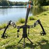 Compound Bow Holder Carbon Steel Archery Stand, Foldable Compact Storage Rack, Equipment Protection Large Capacity Ground for And Traditional