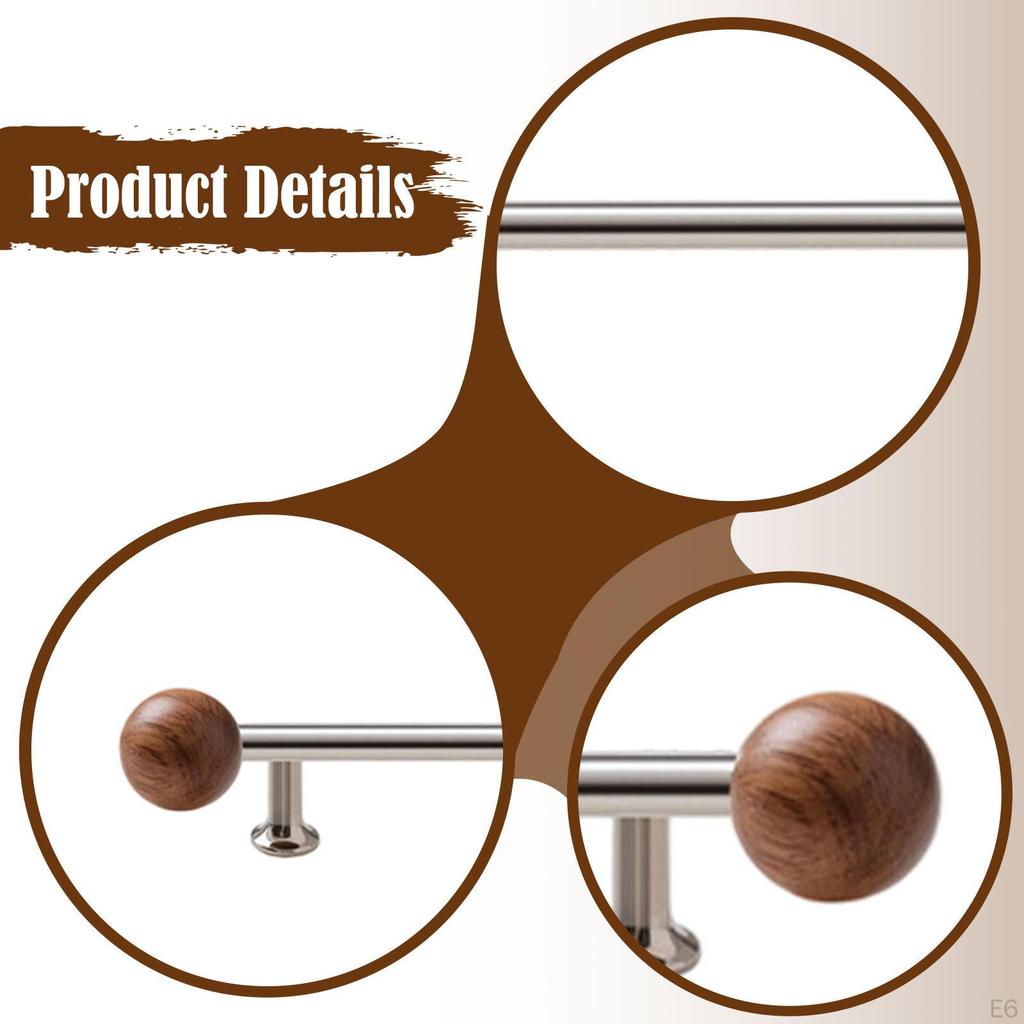 Cabinet Handle Decorative Drawer with Vintage French Design Wooden Bead Details Single Hole