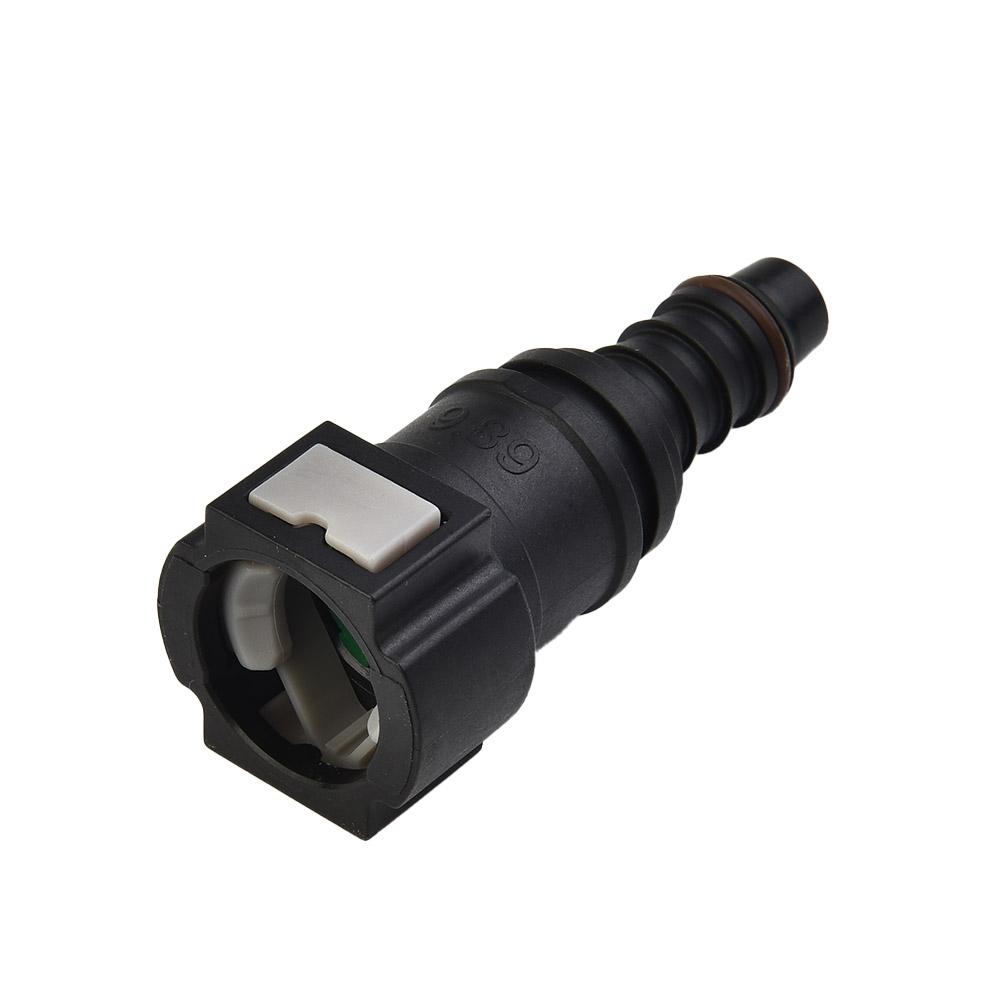 Straight 9.89mm ID8 Car Fuel Line Hose Pipe Coupler Quick Release Connector - UK