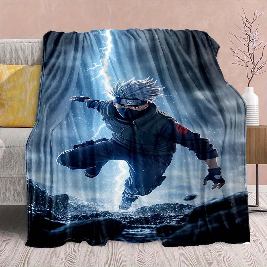 Naruto Anime Flannel Blanket - Soft Warm Perfect for Sofa, Bedding Camping Travel Office Home Decor