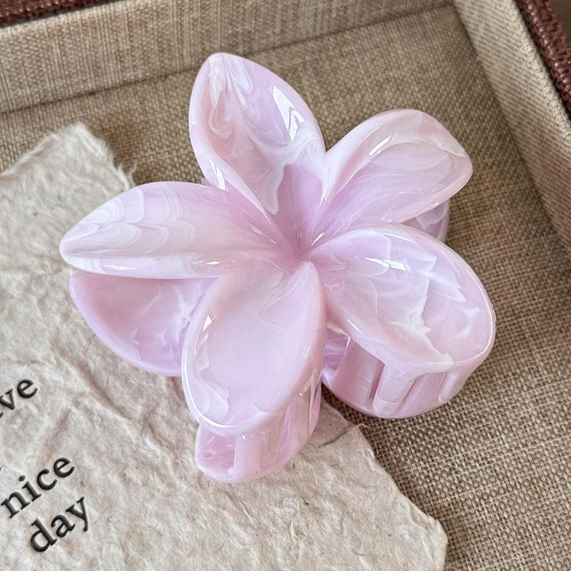 Farbverlauf Frangipani Haarspange Damen Vielseitig Süß Resort Fee Haifisch-Clip Vintage Haaraccessoires