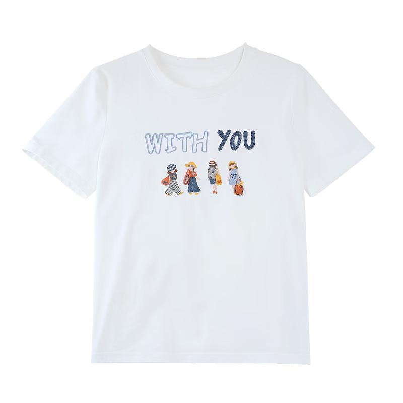 Betu Women s Fun Cartoon Contrast T-Shirt XS