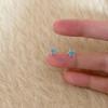 Blue Little Starfish Earrings Women's S Silver Needle Mini Star Earrings Summer ins Niche Premium Ear Accessories