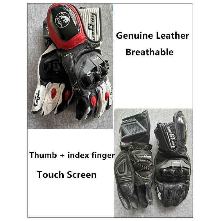 Motorcycle Gloves Afs6  Afs18 Security Protection Windproof Motocross Mittens Touch Screen Men's Leather Motorbike Glove