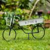 Cycle Plant Stand Outdoor with Baskets Playful for Yard, Gardeners