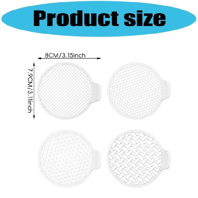 4 Pieces ABS Shower Drain Cover Set Hair Catcher For Sink Tub Modern Bathroom Filter Easy Installation Design