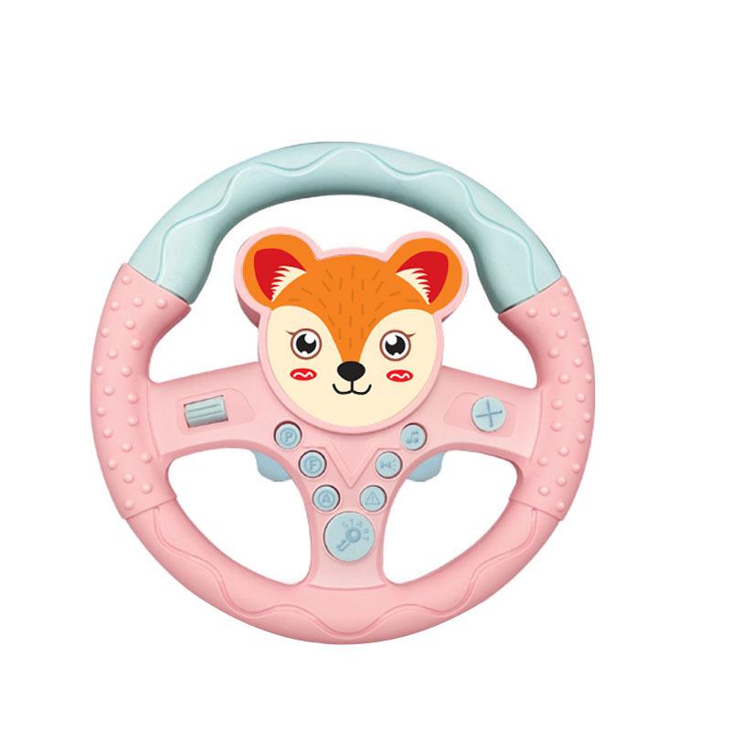 Kids' Interactive Cartoon Steering Wheel Toy for Rear Seat