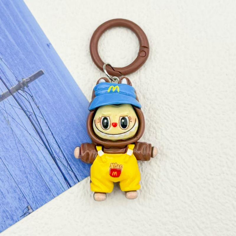 Cartoon DIY Harzpuppe Schlüsselanhänger Anhänger für Rucksack Dekoration