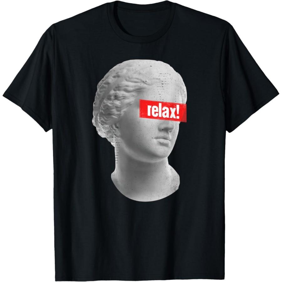 Расслабляться! -Античная- -Скульптура- -Венера-Историк Мем Футболка S