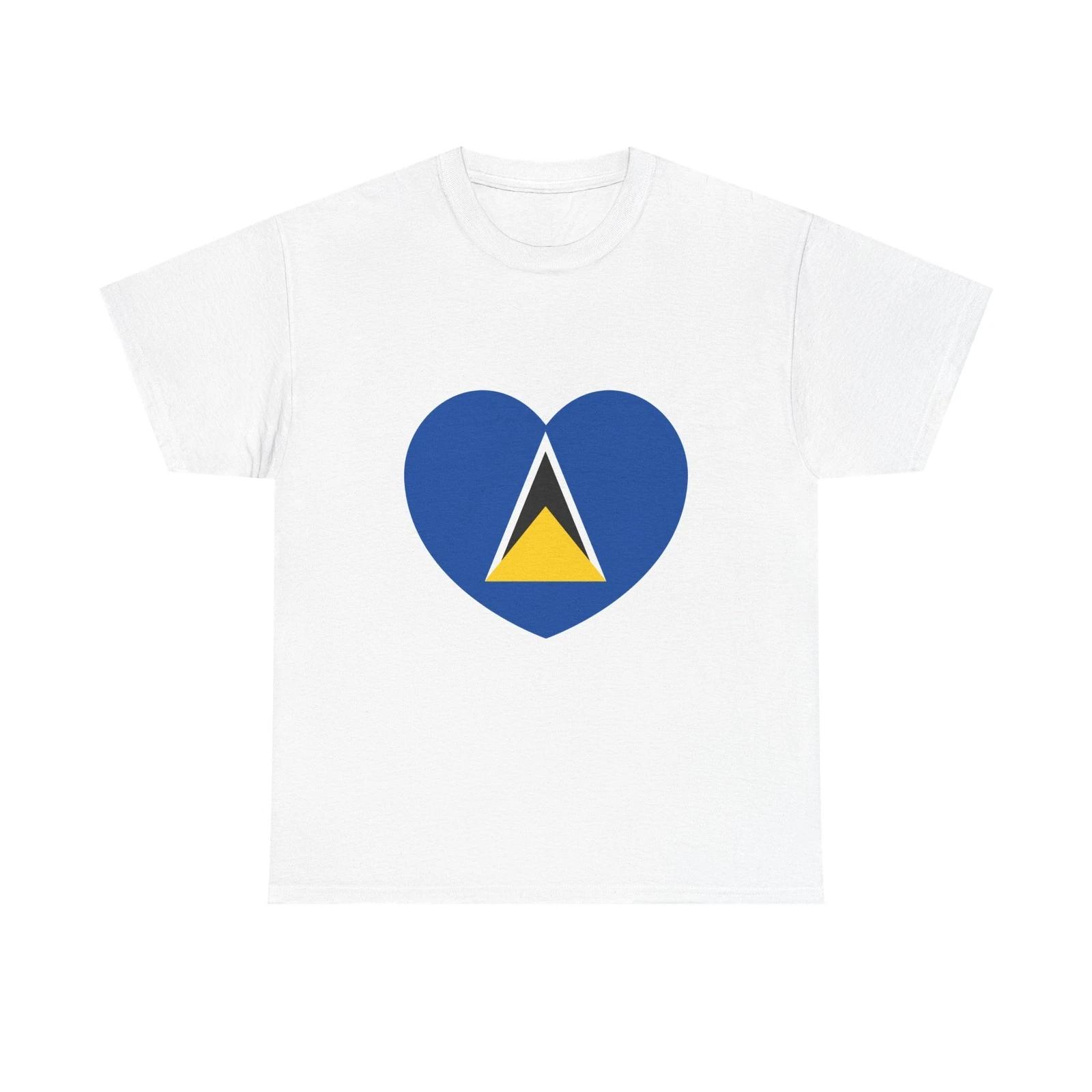 Heart Flag of Saint Lucia 1979-2002 - T shirt 2XL