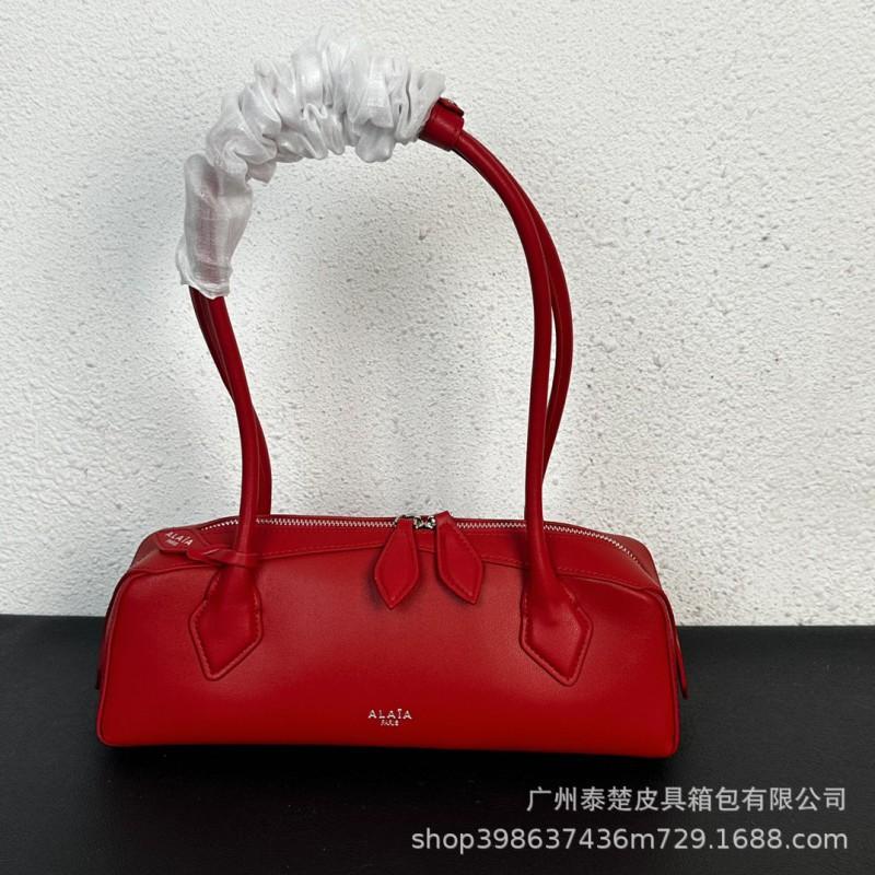 French Leather Handbag Women With Niche Design High-end Sense Shoulder Bag Simple Versatile Stick 32×11×10cm