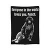 Cute Punch Monkey Knitted Blankets Velvet Warm Throw Blankets for Home Couch Bedspread