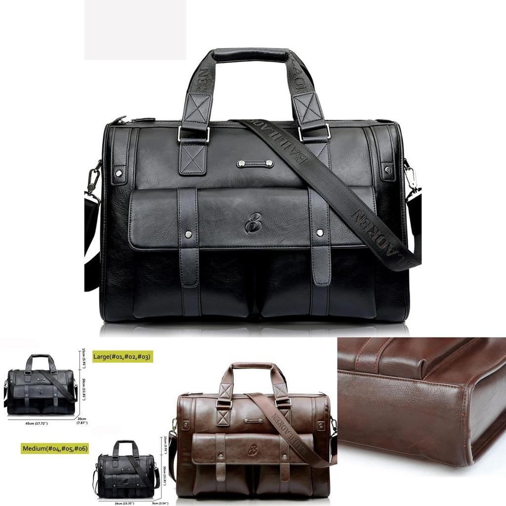 Elegant Men Business Laptop Bag With Large Capacity For Work And Travel In Leather
