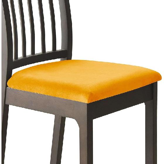 Velvet Chair Seat Covers, Stretch Seat Covers for Dining Room Dining Chair Seat Covers Soft Removable Chair Seat Cushion Slipcovers-White-Set of 2