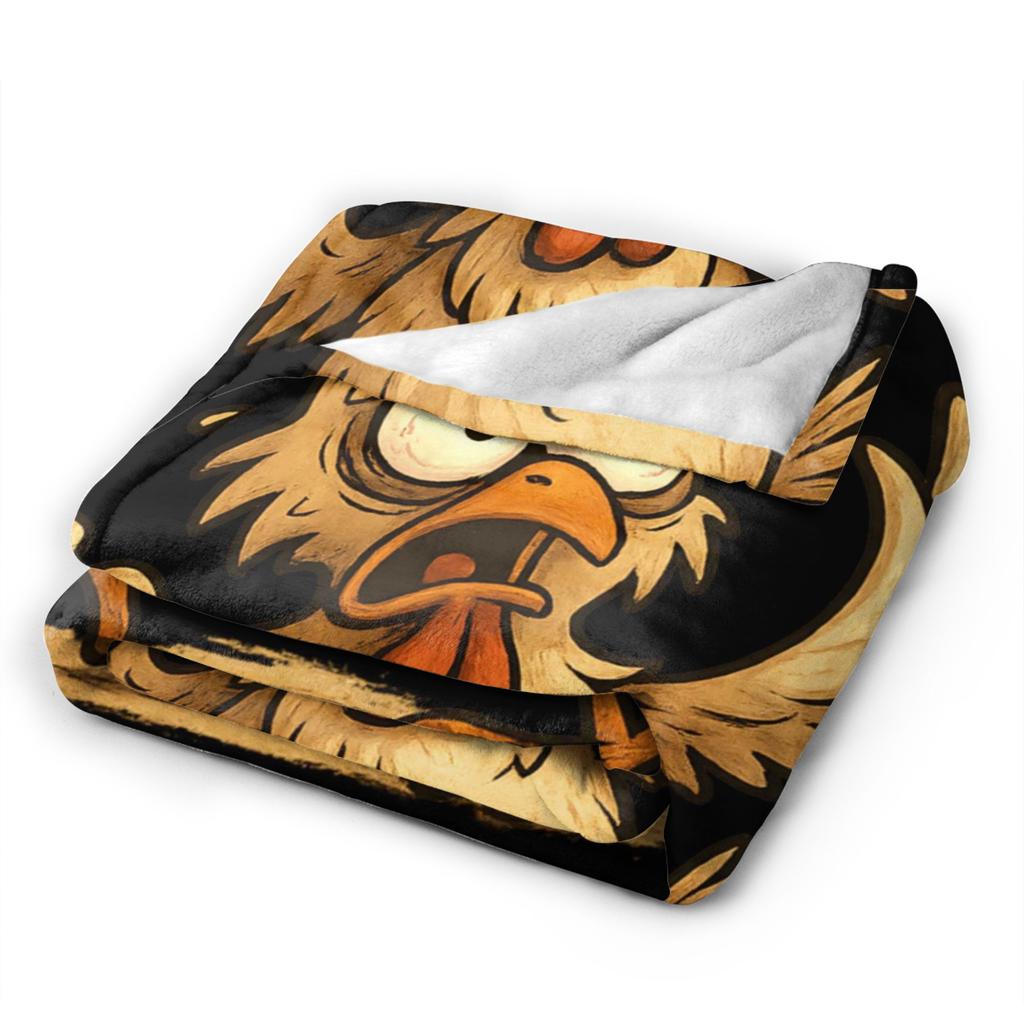 Warm Soft BlanketChildren Picnic F-CAW-F Chicken Funny Crazy Screaming Coffee Bedding Throws Flannel Bedspread For Bed Cover