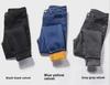 Women's Plush High-Waist Slim-Fit Cotton Jeans for Autumn/Winter