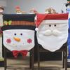 Chair Back Cover Christmas Decorations Santa Snowman for Hotel Restaurant Festival Arrangement Home Chair Back Cover