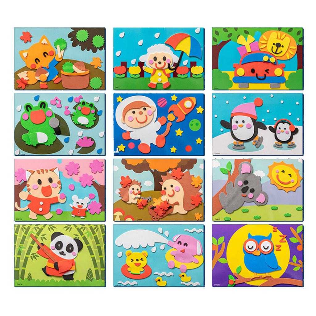 Interactive Sticker Activity Books for Kids 3 Pack Stickers Reusable and Removable Educational Learning Toy