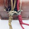 Brass Eagle Head Knife Bead Pendant Car Keychain Outdoor EDC Tool Umbrella Rope Bead Hanging Jewelry DIY Paracord Lanyard Gift