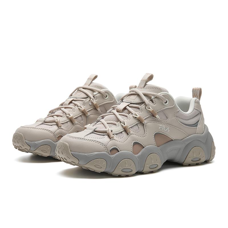 FILA FLUID 7 Cushioning Abrasion Resistant Lightweight Height Increasing Low top Chunky Sneakers Women's Pink Brown F12W612103FPR