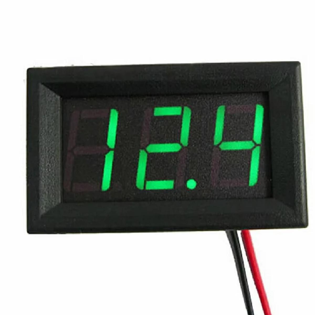 

DC 4.5V-30V Waterproof Digital Voltmeter Car Boat Motorcycle 0.56inch LED Display Volt Voltage Meter Mini Tester Panel Ammeter зелений