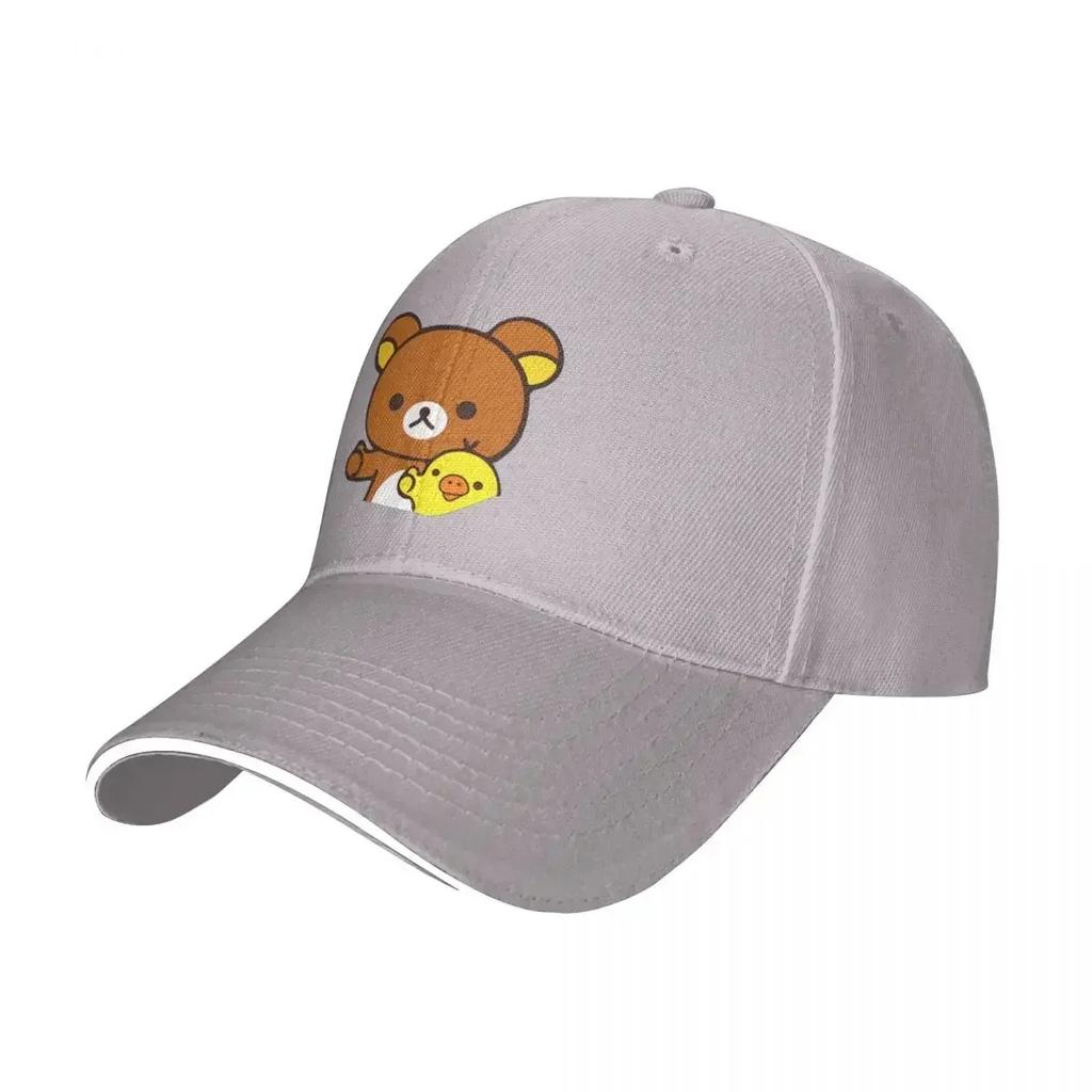 New Rilakkuma Baseball Cap Hip Hop Kawaii Bears Cute Animals Sandwich Hat Unisex Style Adjustable Headwear Sport