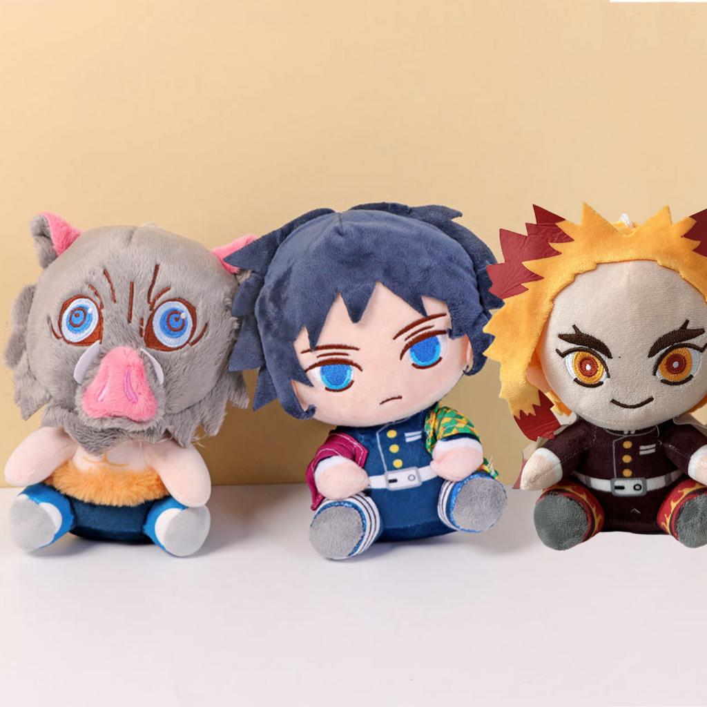 20cm Demon Slayer Tanjirou Nezuko Plush Toy Japanese Anime Cartoon Character Doll Padding Classic Cute Kawaii Gift For Kids Toys