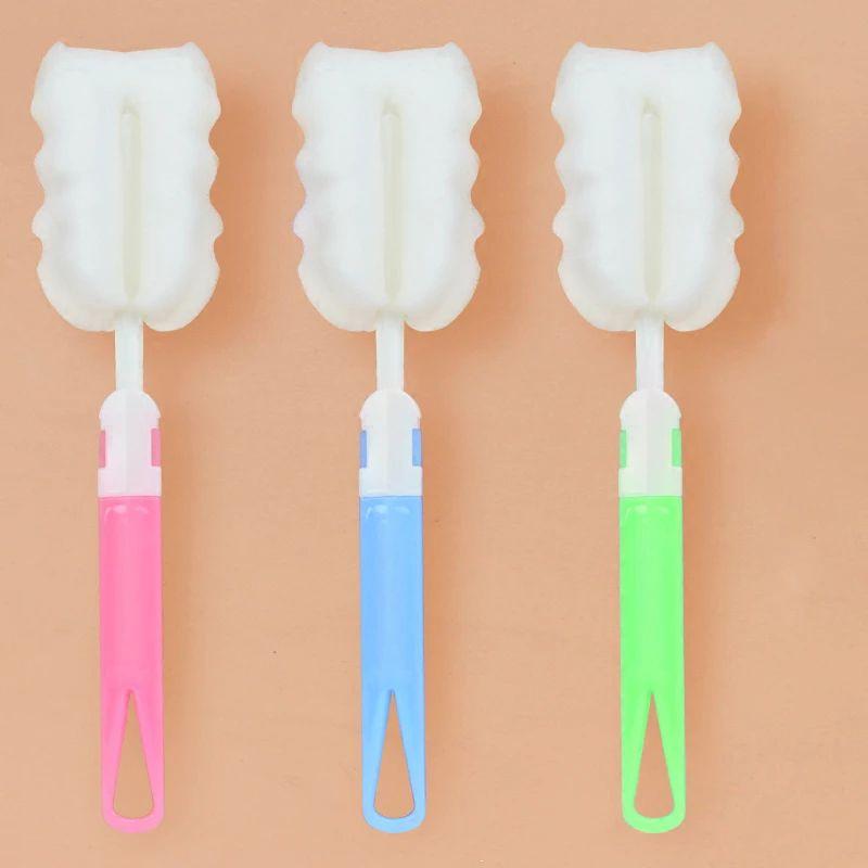Multi-color Bottle Sponge Brush For Efficient Kitchen Cleaning And Wineglass Care