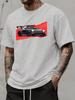 Dynamic Black Sports Car Print TShirt 100 Cotton ONeck Short Sleeve Summer Casual Mens Tshirt Streetwear