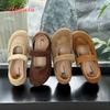 Fashion Aphixta New Flat with Mary Janes High Quality Cow Suede Flats Hook Loop Flat Shoes Women Shallow Concise Round Toe Ladies Shoes