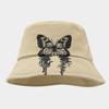 Trend brand positioning butterfly fashion bucket hat women's summer shopping visor male personality basin hat tide