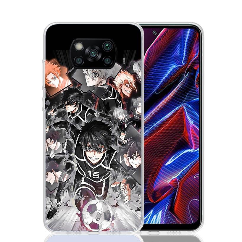 Blue Lock Football Anime Phone Case For Xiaomi Poco X7 X6 X5 Pro F7 Ultra Redmi 15C 15 13 13C 12 12C 10 10A 10C 9 9A 9C 9T Cover