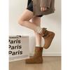 Retro brown platform boots women's autumn skirt looking thin and heightening Birkenstock short boots