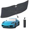 Tecoom Umbrella Sun Shade For Car Windshield 57"X32", Upgrade Double Heat Shield Coating, Front Vehicle Window Visor Sunshade Cover Universal For