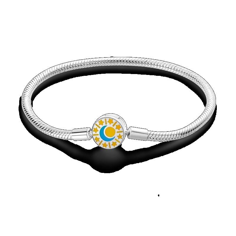 925 Silver Bracelet Butterfly Flower Clover Green Cat Claw Love Zircon Jewelry Gifts for Women 17-20CM