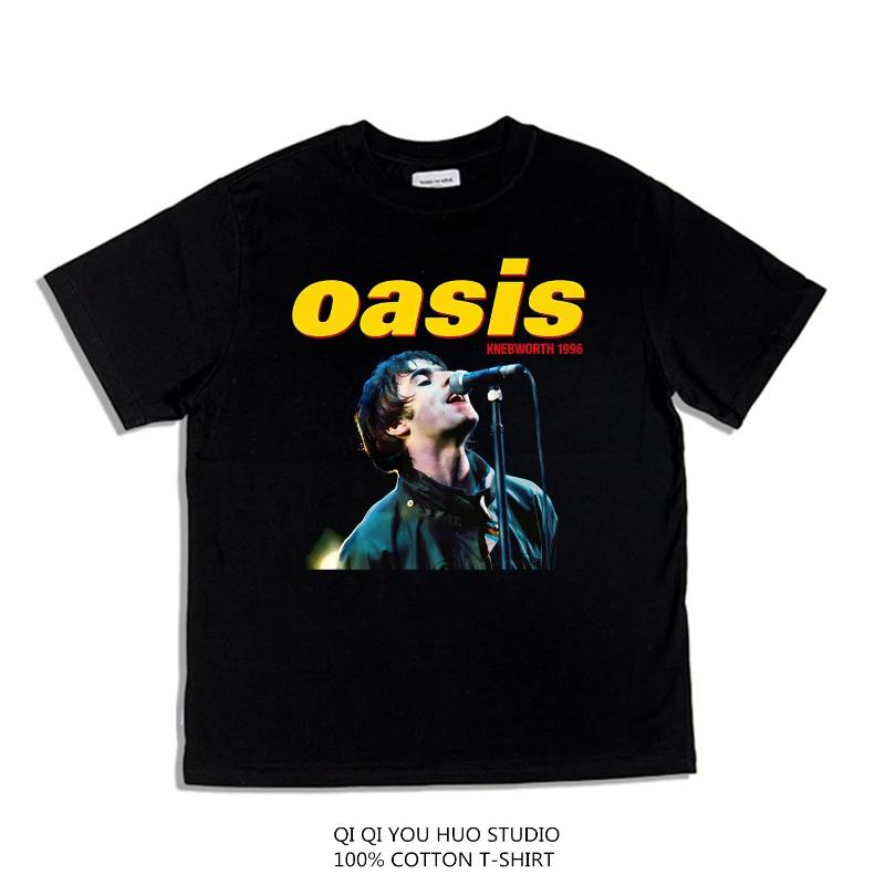 2025 Oasis Hot Sale Men Women Short Sleeve T Shirt Fashion Print Brand Tshirt Summer Classic Cotton T-Shirt Unisex Clothes Tee
