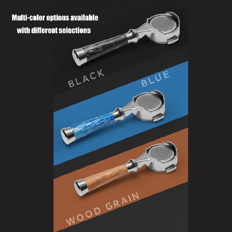 Stainless Steel Bottomless Portafilter Wood Handle Filter Basket for Espresso Machine Rustproof Coffee Accessories