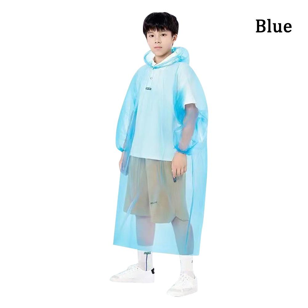 

Детский дождевик для путешествий, вакуумная компрессия, многоразовый пончо, новая дождевая экипировка, для улицы синий