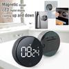 LED Kitchen Timer Magnetic Countdown Clock for Cooking Baking Adjustable Angle Rotating Operation Loud Alarm Exercise Tracking Timer