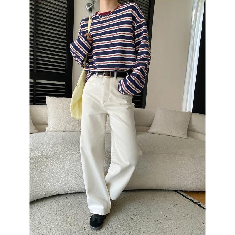 Sinan Early Spring Chic High-Waist Wide-Leg Slimming Jeans SN8510 26