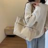Stylish Street Fashion Large Capacity Canvas Tote Bag For Women With Inner Pocket