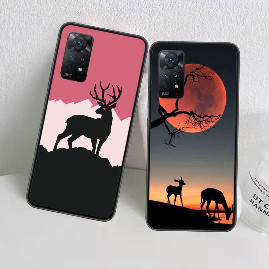Carcasa de telefon Shooting Elk in The Sunset Forest pentru Redmi Note 13 Pro 5G Plus 12 12C 10 10A 10C 9 9A 9C 9T 8 8A K60 K70 Pro Xiaomi