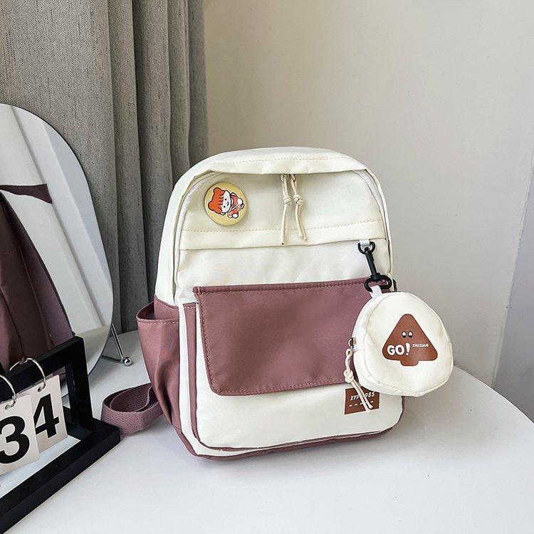 

Новый детский рюкзак для детского сада Ji, контрастные цвета и дорожный рюкзак, модный рюкзак для детей 3-6 лет, можно заменить на одну штуку one size fits all розовый